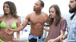 Sexy babe Tiffany Watson shagged by long-haired dude