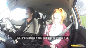 Pale-skinned hottie with fine ass fucks Ryan in the car