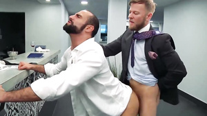 Horny gay hunks rough sodomy scene