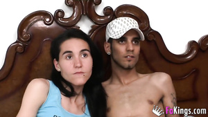 She is fucked by another guy in front of her husband: he doesn't like it