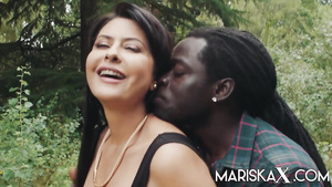 Interracial Lovemaking Close To The Nature