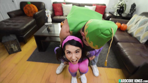 Petite Asian 18 years old pound on Halloween