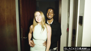 BLACKEDRAW Steamy Darkhaired Babe's BIG BLACK COCK fantasy comes true