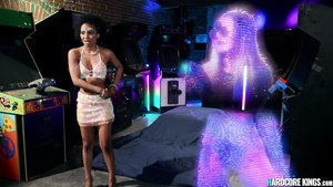 Blond Hair Babe interupted during lesbian game