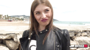 Redhead Girl Had Intercourse In Transparent Boxtruck