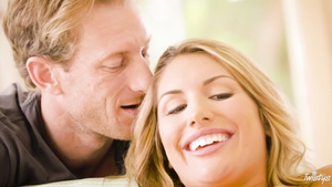 August Ames smiles while getting her eager cunt drilled