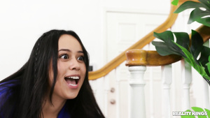 Big-eyed hispanic naughty girl Dania Vega getting plowed hard