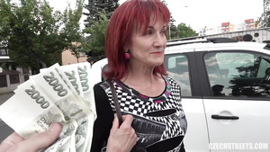 Ginger czech MILF agrees to fuck with me for money