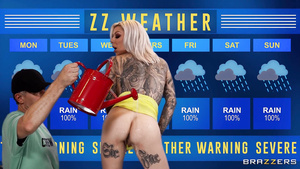 Crazy weather report with gorgeous MILF Karma RX