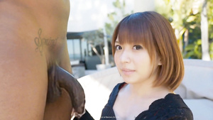 Rika Mari nipponese naughty teen interracial outdoor sex video