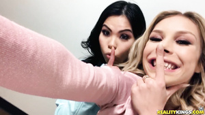 Tempting vixens lesbian jaw-dropping porn video