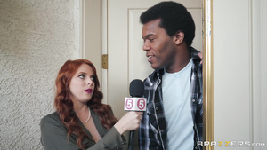 Horny Lad Licking And Ramming The Ginger Female Reporter