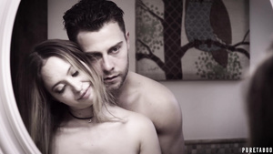 Sexy Quinn reaches orgasm during an intense missionary then rides on top