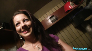 Public Agent - Lonely Darkhaired Babe At Cafe Takes Prick Cream All Over Her Face 1