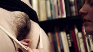 Hairy Lesbian Action In Library