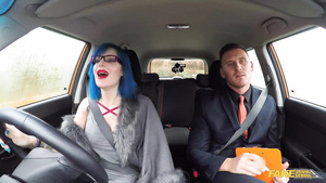 Blue-haired Alexxa Vice hot sex scene