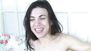 Amazing hairy Magena solo pussy rubbing adult movie