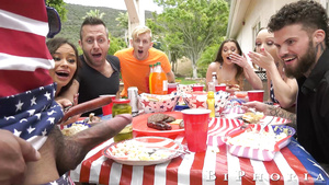 Horny AF 4th Of July Bi Group Sex Pool Party