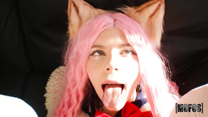 Naughty cosplay teen gets creampied