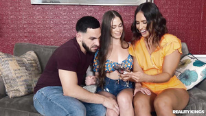 Brunette cougars crazy 3some scene