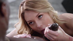 Blonde nymph amazing interracial sex