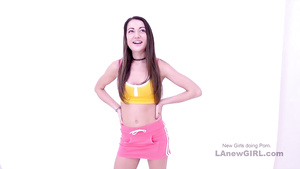 Cute Lily cums hard getting tight snatch got laid