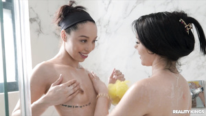 Lesbian Roommates Who Shower Together