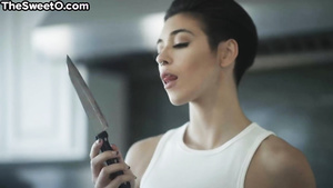 Steamy babe got laid by big white prick in hairy cunt hole