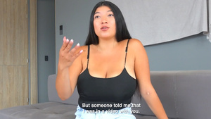 Huge juggs Asian Spic fake casting intercourse