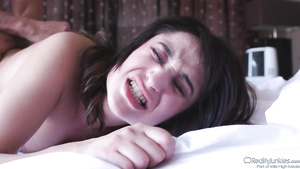 dose of satisfaction for hot babe dark hair girl babe