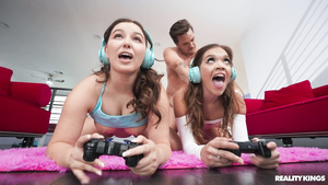 Teen Gamer Girls Compete for Big Dick