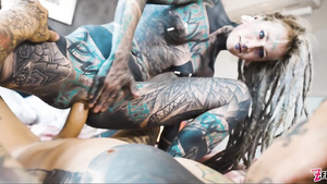 Saucy inked punk GF mind-boggling porn scene