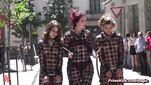 Slaves subjected to rough lovemaking in public