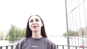 GERMAN SCOUT - Long labia Teenage Emma Evans Pickup and talk to Hard Casting Hump - German