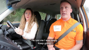 Newbie Instructor's Wild Lesson in Steamy Cab