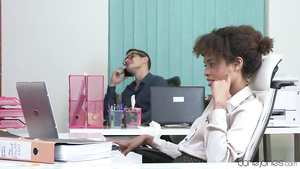 Luna Corazon's Naughty Lust in an Ebony Office Affair