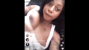 Teasing ebony gal Jaz Loves Nip slips