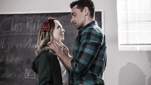 Petite blond hair babe 18 years old fucks mom teacher