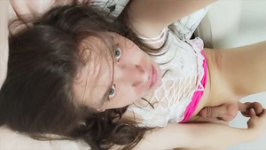 Lovelylilush fornicate dildo and jizz on face