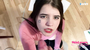 Naughty teen brunette POV video