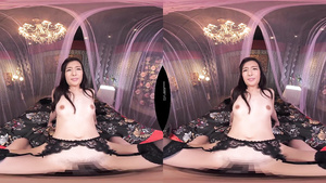 Lustful asian babe VR exciting adult story