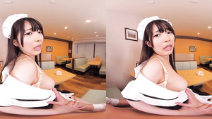 Asian horny maid VR porn