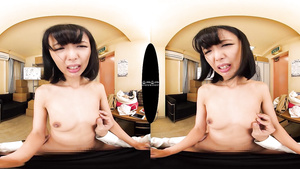 Asian slim spinner VR video