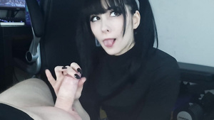 Slutty Goth Step Sister Blowjob