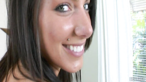 Skinny Chick Fucks Male stick