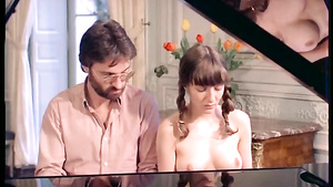 Amazing Brigitte Lahaie gives her boyfriends a massive orgy