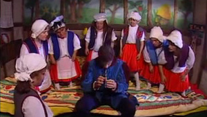 Excited dwarves and prince share Snow White in gangbang sex