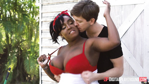 Saucy ebony MILF smutty porn movie