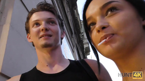 HUNT4K. Attentive man picks up lovely 18-year-old who was in..
